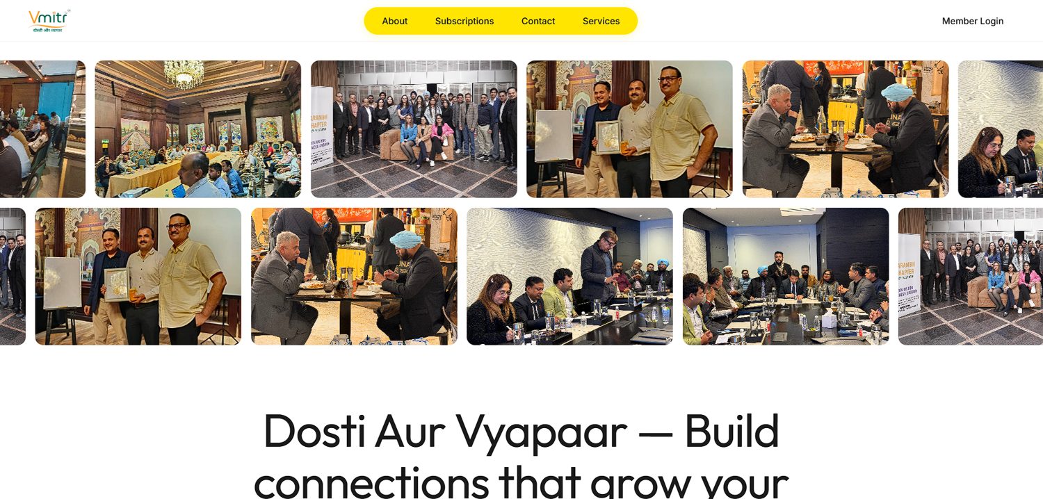 VMITR — business networking and membership platform built by BytePatch Technologies