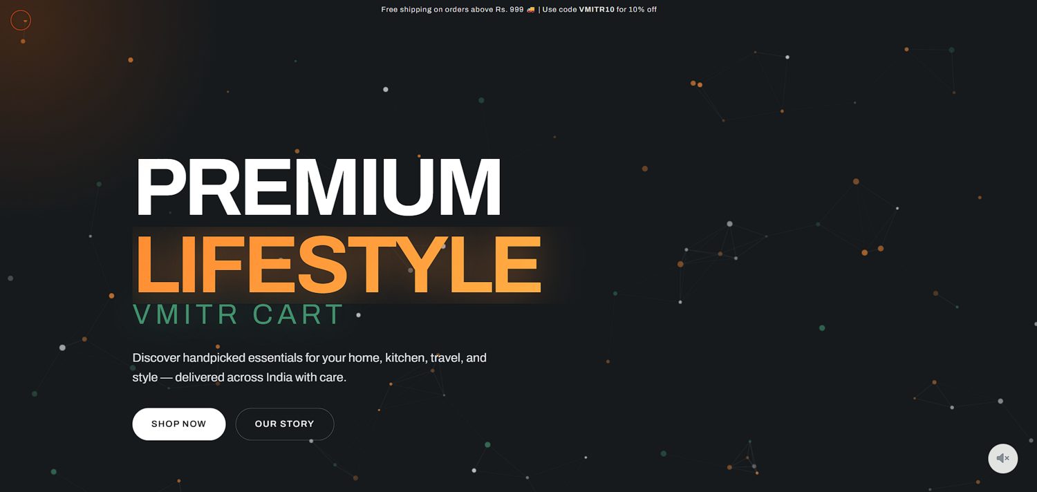 VMITR Cart — premium lifestyle e-commerce store built by BytePatch Technologies